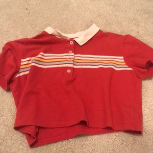 Red polo croptop